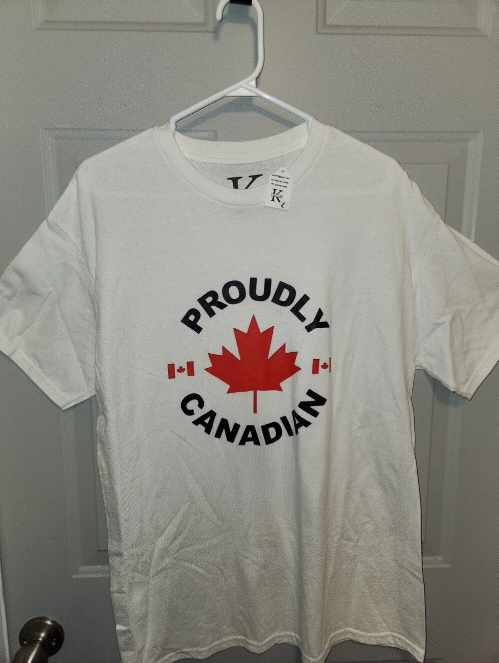 Proudly Canadian White Graphic Tee